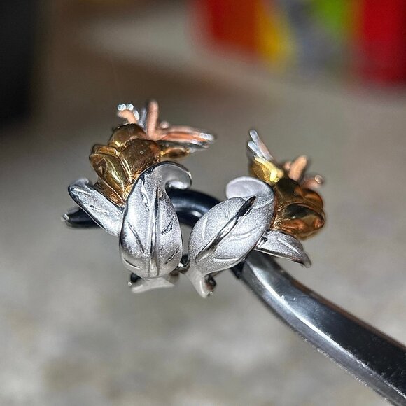 925 Tulip Flower Earrings - Picture 4 of 10